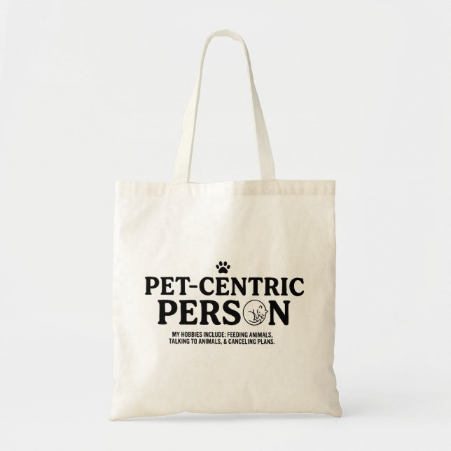 Pet Centric Person Tote Bag (Front)