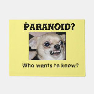 Pet Chihuahua Small Dog leave Paranoia at the door Doormat