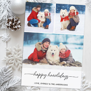 Pet Christmas Happy Howlidays Dog Photo Collage  Holiday Card