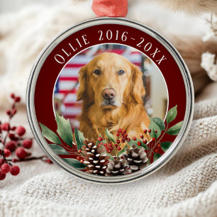 Pet Christmas Memorial  Metal Ornament