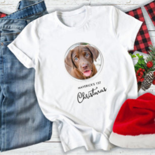 Pet Christmas Personalised Dog Photo Holiday T-Shirt