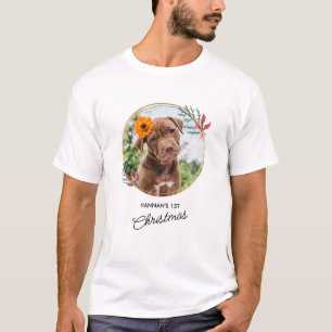 Pet Christmas Personalised Dog Photo T-Shirt