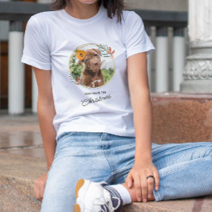 Pet Christmas Personalised Dog Photo T-Shirt