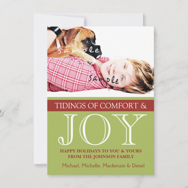 Pet Christmas Photo Card (Front)