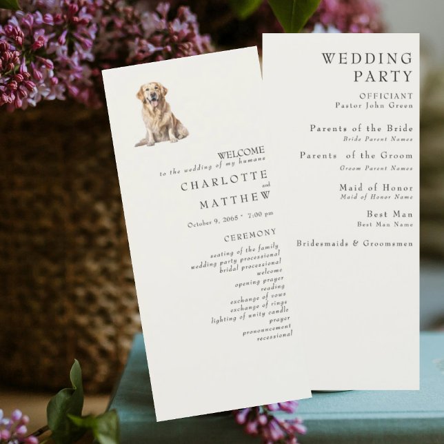 Pet Cream Wedding Program (Creator Uploaded)
