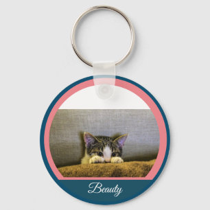 Pet Custom Photo and Name Keychain