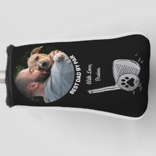 Pet Custom Photo Best Dad By Par Putter Golf Head  Golf Head Cover