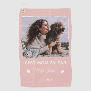 Pet Custom Photo Best Mum By Par Golf Towel