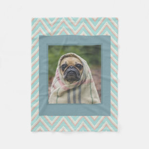 Pet Customize Photo and Name Fleece Blanket