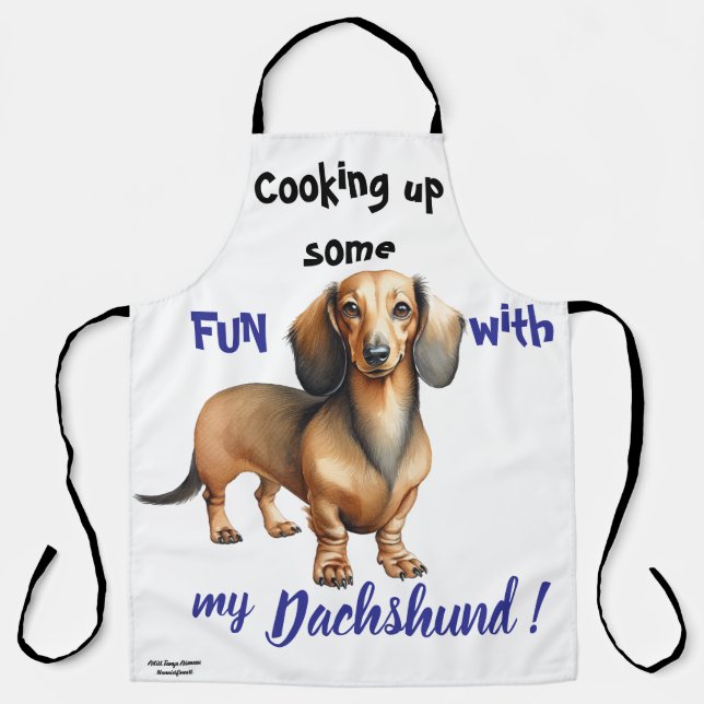  Pet Dachshund Brown Apron (Front)