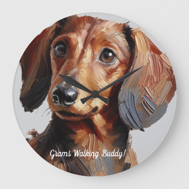  Pet Dachshund  Personalise Wall Clock (Front)