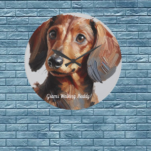  Pet Dachshund  Personalise Wall Clock