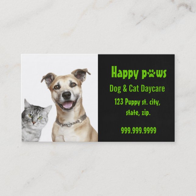 pet daycare business card (Front)