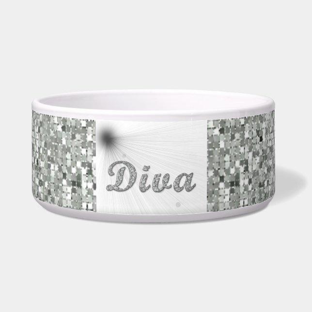 Pet DIVA Dog or Cat bowl Dish (Front)
