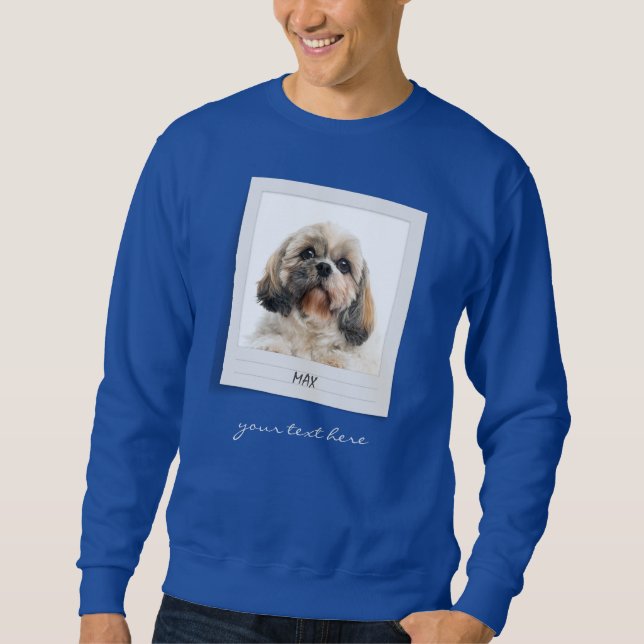 Pet Dog Birthday Photo Frame Personalised Sweatshirt (Front)