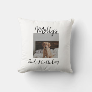 Pet dog cat animal birthday photo modern simple  cushion