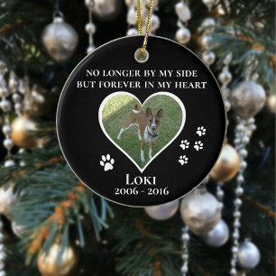 Pet Dog Cat Forever In My Heart  Photo Custom Ceramic Ornament