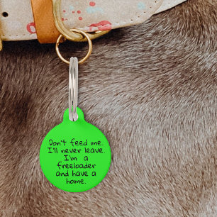 Pet Dog Cat Funny Humour Customise ID Lost Pet  Tag