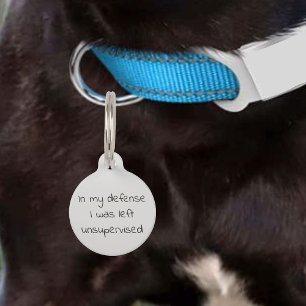 Pet Dog Cat Funny Humour Customise ID Lost Tag