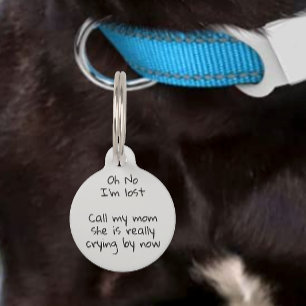 Pet Dog Cat Funny Humour Customise ID Tag