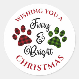 Pet Dog Cat Holiday Christmas Fun Sticker