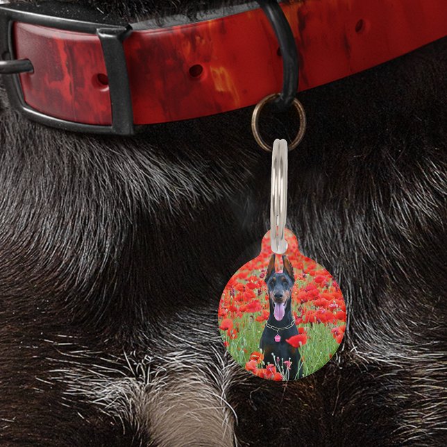 Pet Dog Cat ID Lost Photo Personalised Text Tag (Creator Uploaded)