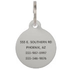 Pet Dog Cat Monogram Tag Customise Name Date