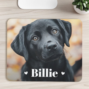 Pet dog cat name hearts mouse pad