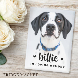 Pet dog cat photo name in loving memory memorial magnet