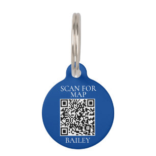 Pet Dog Cat QR Code Scan for map Address Pet Tag