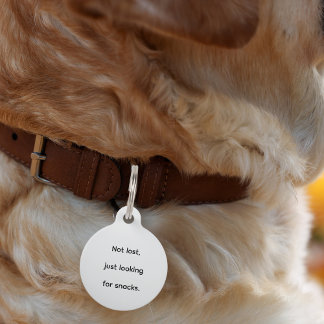 Pet Dog Cat Snack Finder Funny Humour Custom Lost Tag