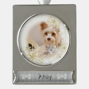 Pet Dog Christmas White Ornament