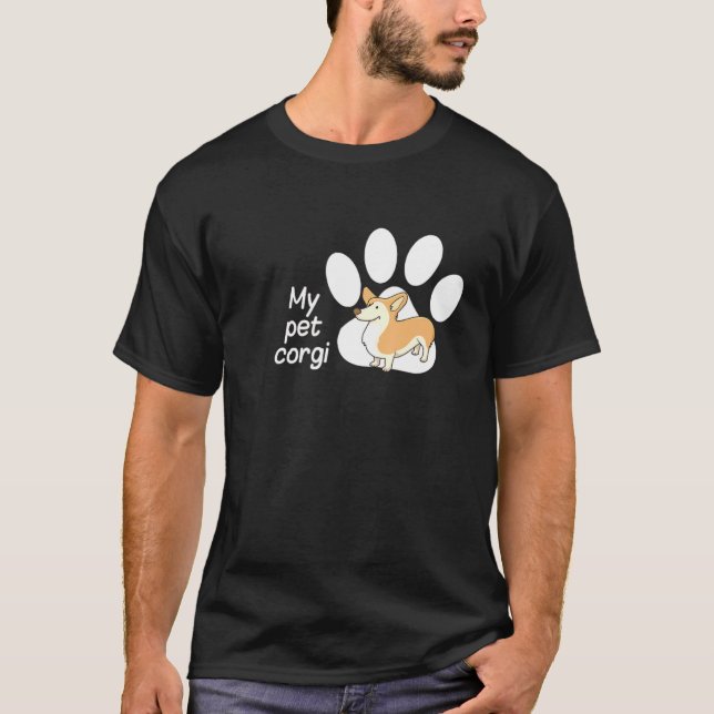 Pet Dog Corgi T-Shirt (Front)