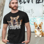 Pet Dog Custom Made Personalised Photo  T-Shirt<br><div class="desc">This design may be personalised in the area provided by changing the photo and/or text. Or it can be customised by clicking Personalise this Template and then choosing the click to customise further option and delete or change the colour of the background, add text, change the text colour or style,...</div>