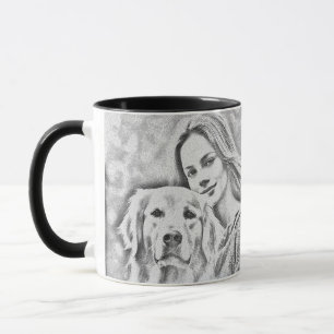 Pet Dog  Elegant Modern Custom Photo Personalised Mug