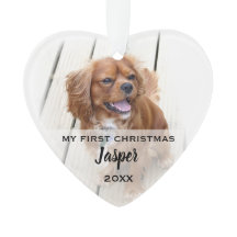 Pet Dog First Christmas Photos Tree Ornament