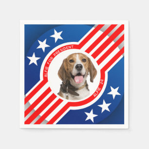 Pet Dog for President Photo USA Elections 2024 Napkin