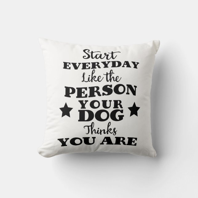 Pet Dog Funny Quote Cushion (Front)