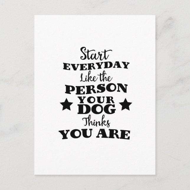 Pet Dog Funny Quote Postcard (Front)