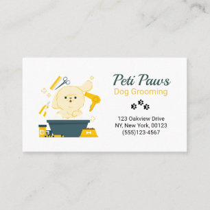 Pet Dog Grooming Service Business Card