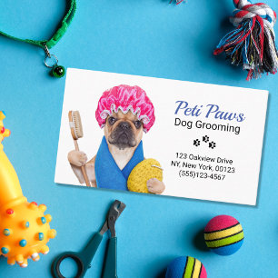 Pet Dog Grooming Service Business Card