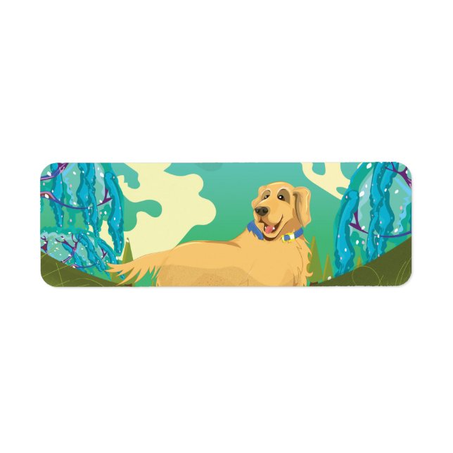 Pet Dog in the park Return Address Label (Front)