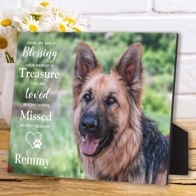 Pet Dog Memorial Customised Remembrance Photo Plaque (Creator Uploaded)