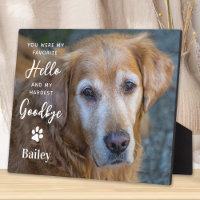 Pet Dog Memorial - Favourite Hello Hardest Goodbye