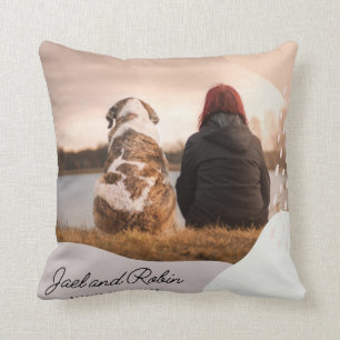 Pet Dog Memorial Keepsake Photo Collage Throw Pill Cushion