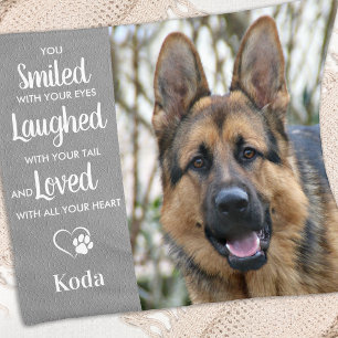 Pet Dog Memorial Personalised Sympathy Photo Fleece Blanket