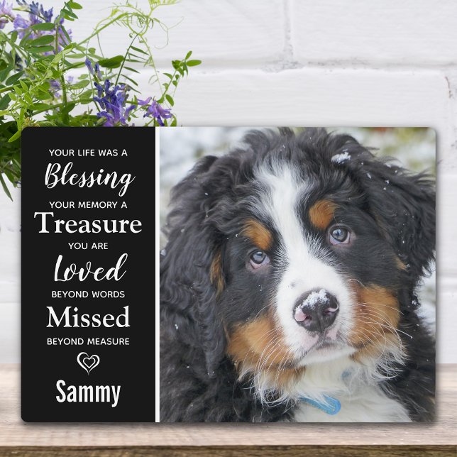 Pet Dog Memorial Remembrance Keepsake Photo Plaque (Creator Uploaded)