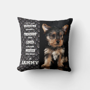 Pet Dog Memorial Remembrance Poem 2 Photo Cushion