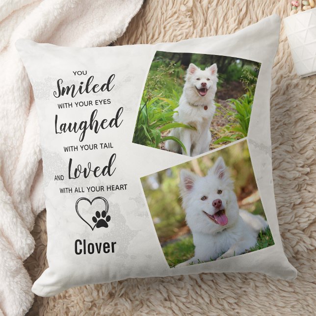 Pet Dog Memorial Sympathy Keepsake Photo Cushion (Creator Uploaded)