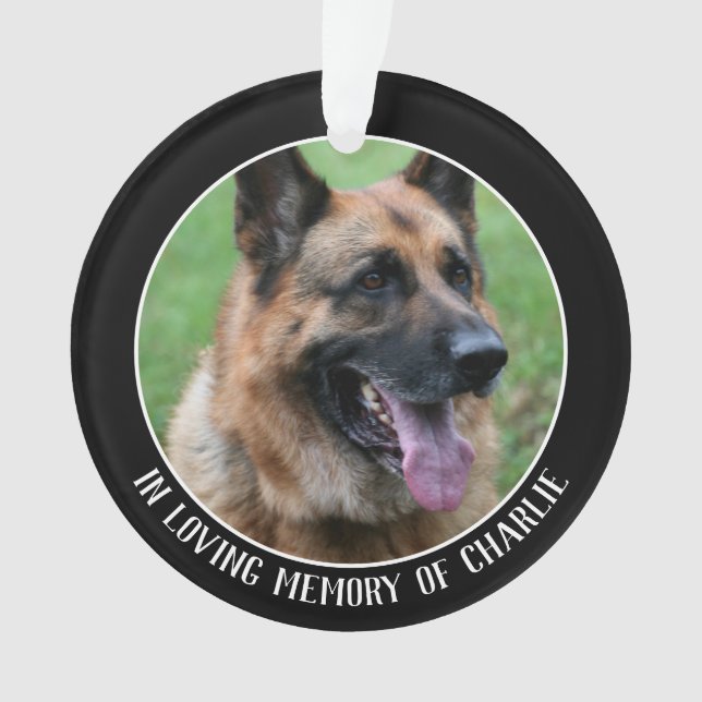 Pet dog memoriam, in loving memory of - your name  ornament (Front)